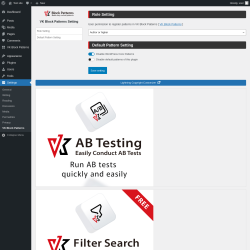 Page screenshot: Settings &rarr; VK Block Patterns