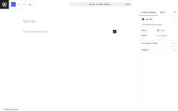 Page screenshot: VK Block Patterns &rarr; Add Post