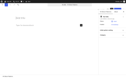 Page screenshot: VK Block Patterns &rarr; Add Post