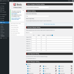 Page screenshot: Settings → VK Blocks