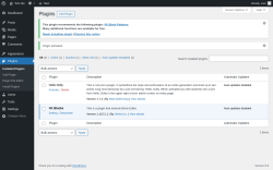 Page screenshot: Plugins &lsaquo; Test site &mdash; WordPress