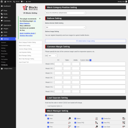 Page screenshot: Settings &rarr; VK Blocks