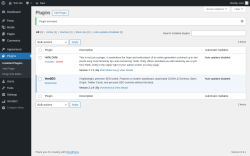 Page screenshot: Plugins &lsaquo; Test site &mdash; WordPress