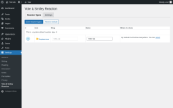 Page screenshot: Settings &rarr; Vote & Smiley Reaction