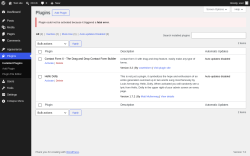 Page screenshot: Plugins &lsaquo; Test site &mdash; WordPress