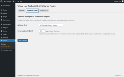 Page screenshot: VoxAI &rarr; Summary (Text)