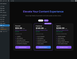 Page screenshot: VoxAI &rarr; Upgrade to Pro