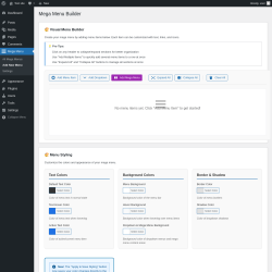Page screenshot: Mega Menu &rarr; Add New Menu