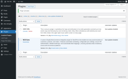 Page screenshot: Plugins &lsaquo; Test site &mdash; WordPress