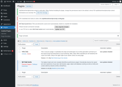 Page screenshot: Plugins &lsaquo; Test site &mdash; WordPress
