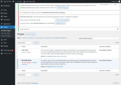 Page screenshot: Plugins &lsaquo; Test site &mdash; WordPress
