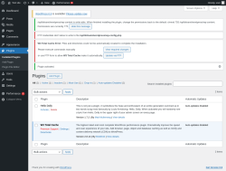 Page screenshot: Plugins ‹ Test site — WordPress