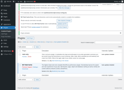 Page screenshot: Plugins &lsaquo; Test site &mdash; WordPress
