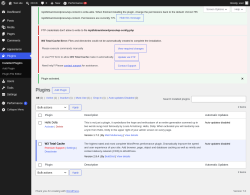 Page screenshot: Plugins &lsaquo; Test site &mdash; WordPress