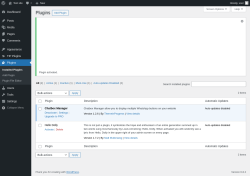 Page screenshot: Plugins ‹ Test site — WordPress