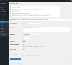 Page screenshot: Settings &rarr; Wapulse Chat