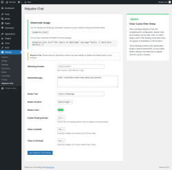 Page screenshot: Settings &rarr; Wapulse Chat