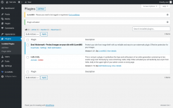 Page screenshot: Plugins ‹ Test site — WordPress