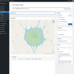 Page screenshot: Waymark → New Map