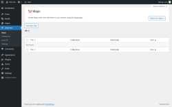 Page screenshot: Maps ‹ Test site — WordPress