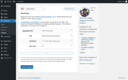 Page screenshot: Waymark → Settings
