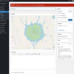 Page screenshot: Waymark → New Map