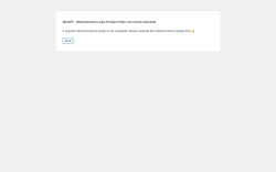Page screenshot: WordPress › Error