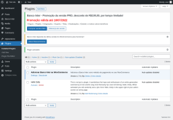 Page screenshot: Plugins &lsaquo; Test site &mdash; WordPress