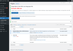 Page screenshot: Plugins &lsaquo; Test site &mdash; WordPress