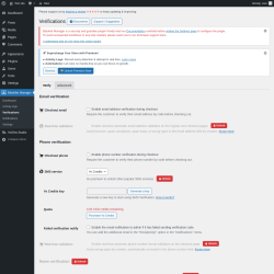 Page screenshot: Blacklist Manager → Verifications