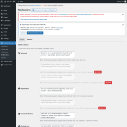 Page screenshot: Blacklist Manager → Notifications → Notices