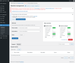 Page screenshot: Blacklist Manager
