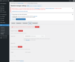 Page screenshot: Blacklist Manager → Settings → Tools