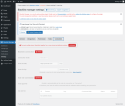 Page screenshot: Blacklist Manager → Settings → Connection