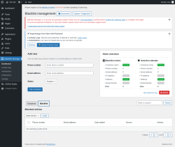 Page screenshot: Blacklist Manager → Blocklist