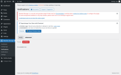Page screenshot: Blacklist Manager → Verifications → Advanced