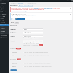 Page screenshot: Blacklist Manager → Notifications