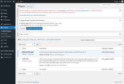 Page screenshot: Plugins ‹ Test site — WordPress