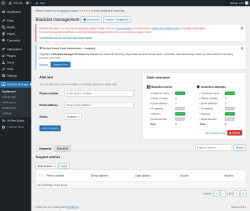 Page screenshot: Blacklist Manager