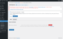 Page screenshot: Blacklist Manager → Verifications