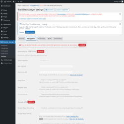 Page screenshot: Blacklist Manager → Settings → Integrations