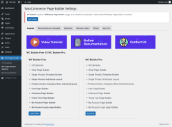 Page screenshot: WC Page Builder → WC Page Builder Options