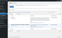 Page screenshot: Plugins ‹ Test site — WordPress