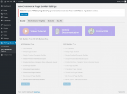 Page screenshot: WC Page Builder → WC Page Builder Options