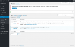 Page screenshot: Plugins ‹ Test site — WordPress