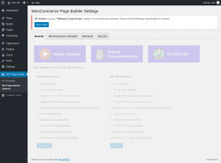 Page screenshot: WC Page Builder → WC Page Builder Options