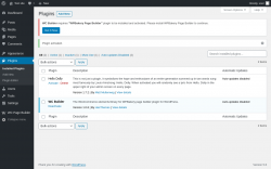 Page screenshot: Plugins ‹ Test site — WordPress