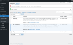 Page screenshot: Plugins ‹ Test site — WordPress