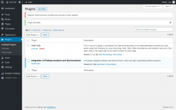 Page screenshot: Plugins ‹ Test site — WordPress