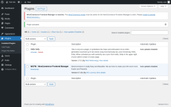 Page screenshot: Plugins ‹ Test site — WordPress